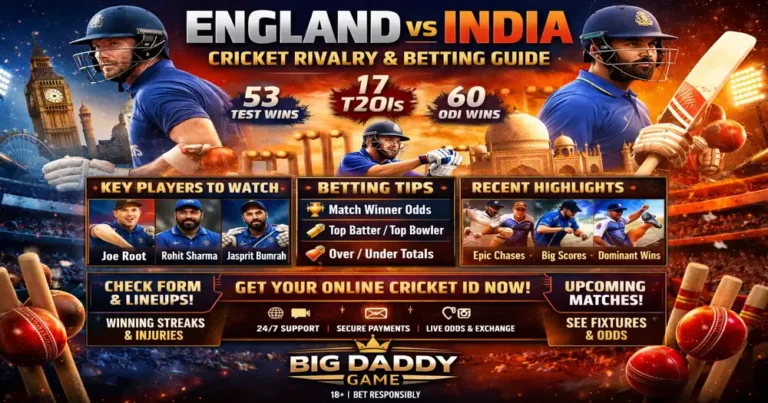 England Cricket Team vs India National Cricket Team Timeline