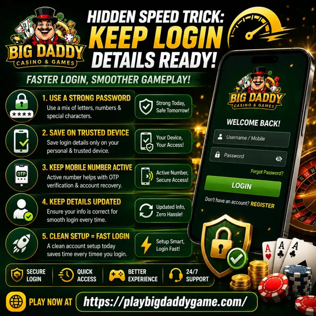 Hidden Speed Trick Keep Login Details Ready